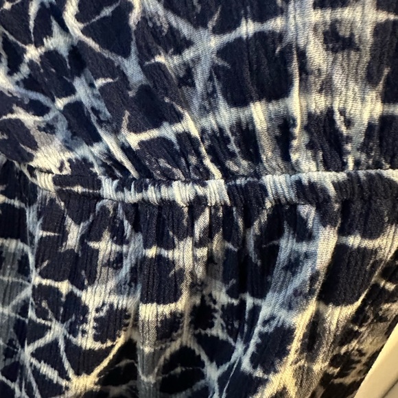 ❤️ BOGO Blue Ikat/Tie Dye Look Shorts Romper Size 2X - Picture 4 of 12